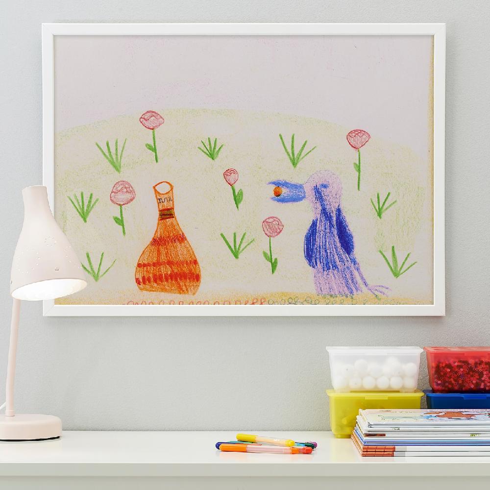 IKEA FISKBO Cornice Bianco 50x70 Cm