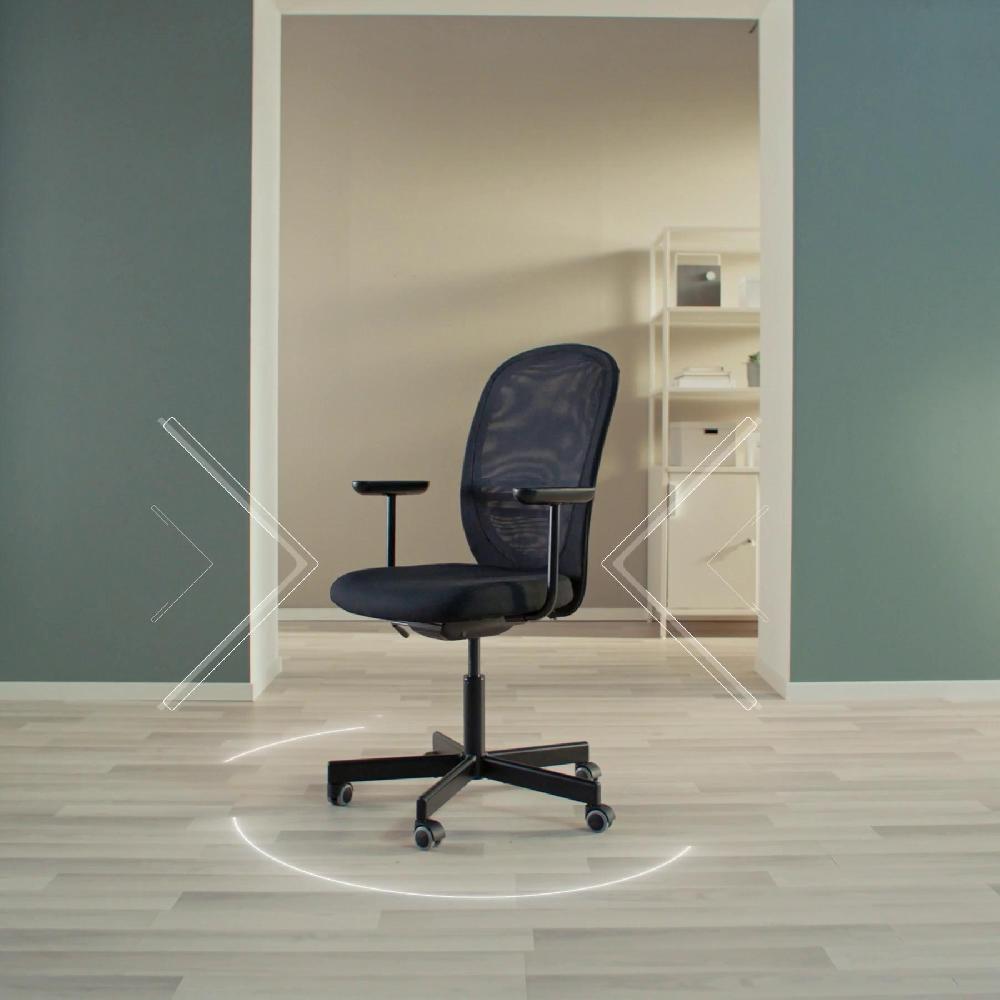 IKEA FLINTAN Sedia Da Ufficio Con Braccioli Nero