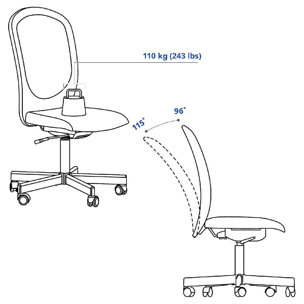 IKEA FLINTAN Sedia Da Ufficio Nero