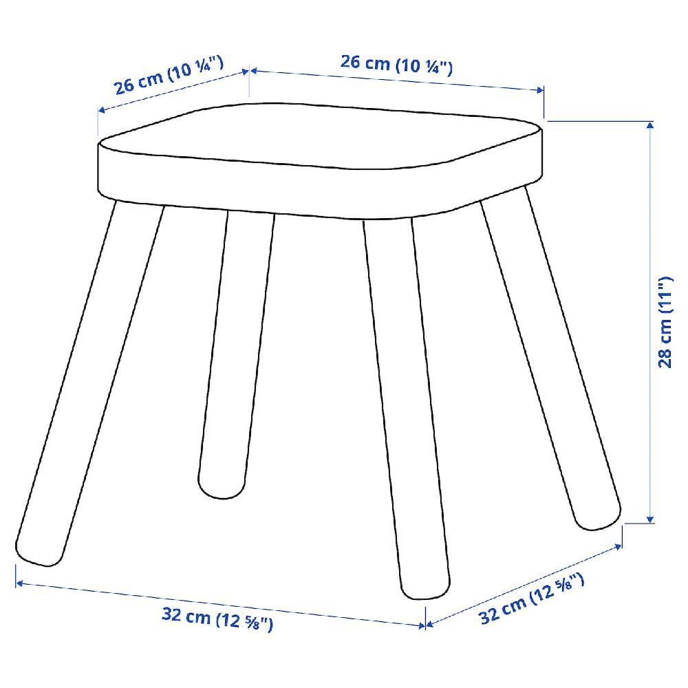 IKEA FLISAT Sgabellino Pino