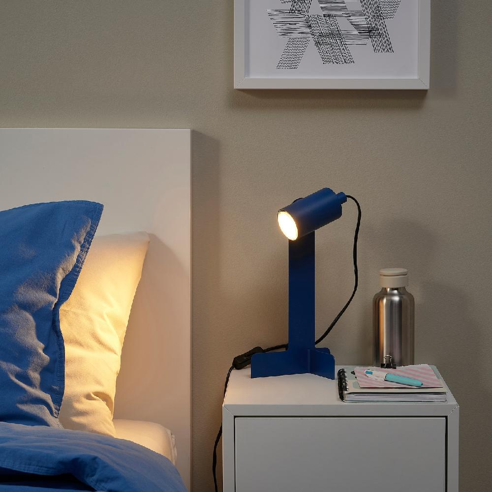 IKEA FLOTTILJ Lampada Da Scrivania Blu Scuro