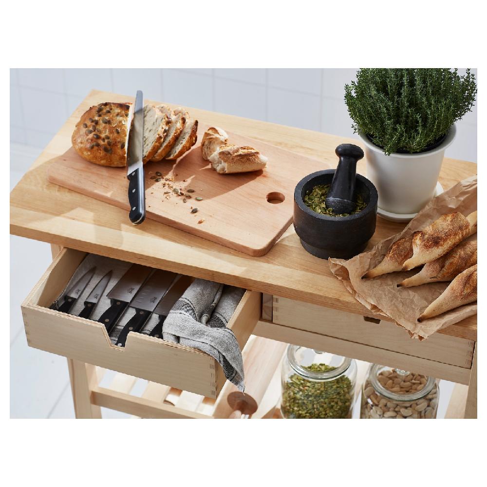 IKEA FÖRHÖJA Carrello Betulla 100x43 Cm