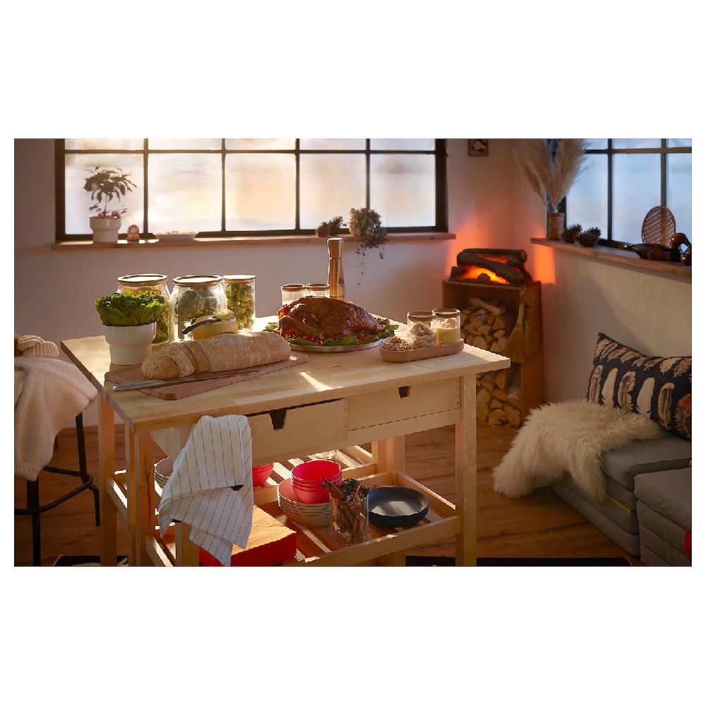 IKEA FÖRHÖJA Carrello Betulla 100x43 Cm