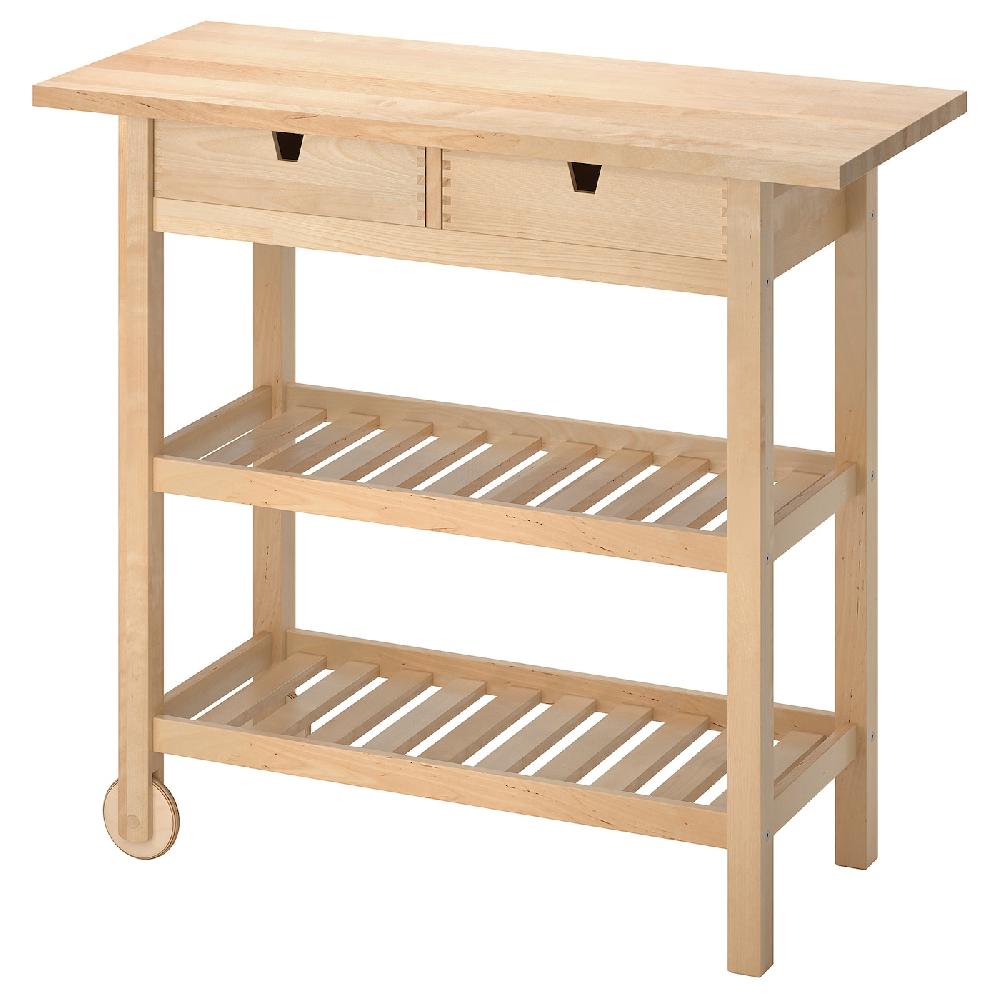 IKEA FÖRHÖJA Carrello betulla 100x43 cm