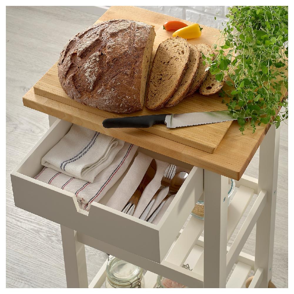 IKEA FÖRHÖJA Carrello Betulla/bianco 53x43 Cm