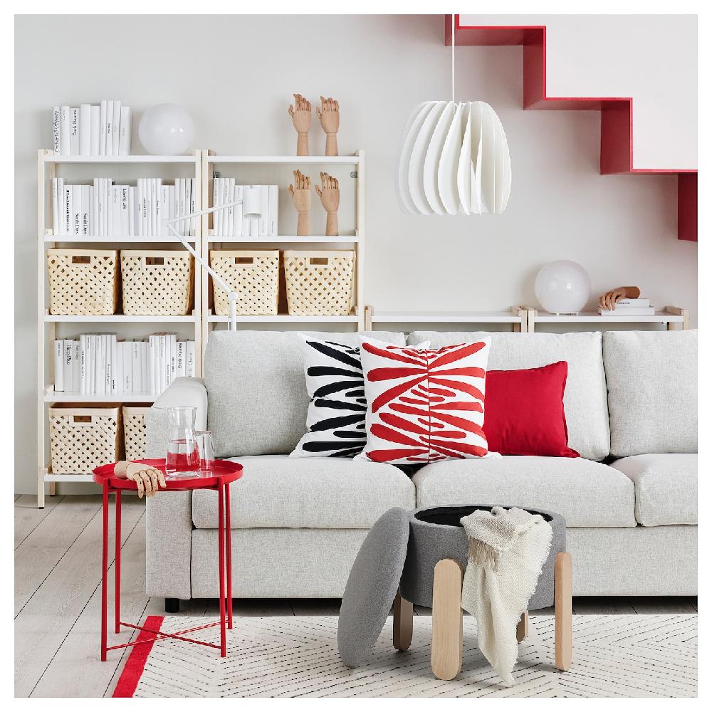 IKEA FÖRLUNDA Pouf Con Contenitore/Tonerud Grigio