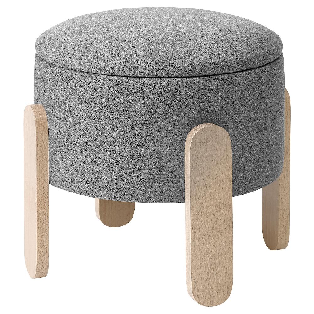 IKEA FÖRLUNDA Pouf con contenitore/Tonerud grigio