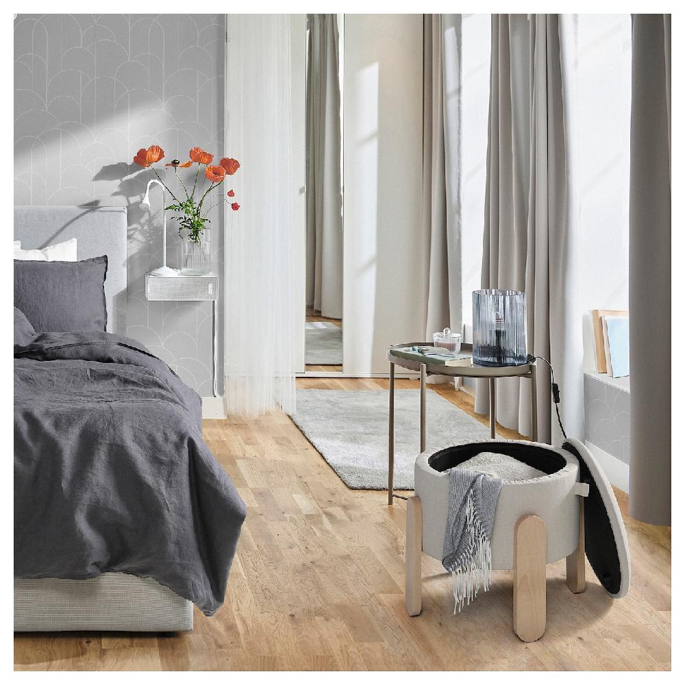 IKEA FÖRLUNDA Pouf Con Contenitore/Vissle Beige