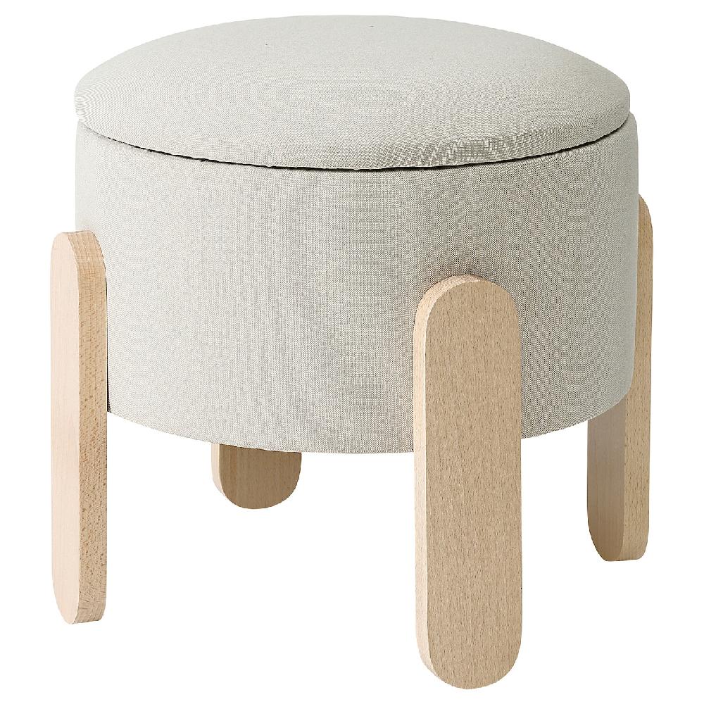 IKEA FÖRLUNDA Pouf con contenitore/Vissle beige