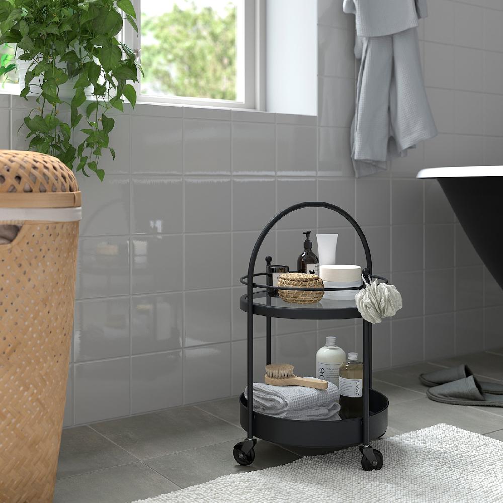 IKEA FRÖSJÖN Carrello Nero 55x35 Cm