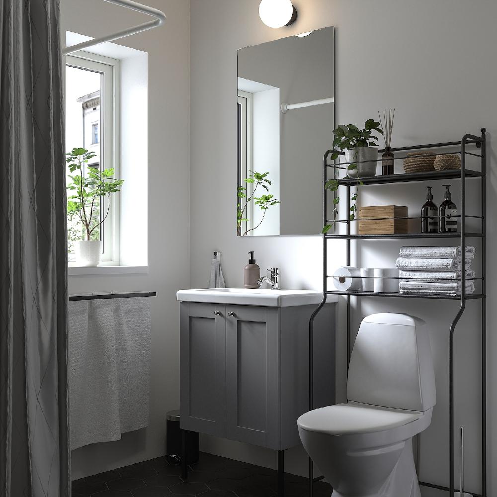 IKEA FRÖSJÖN Scaffale Per Toilette Nero 65x156 Cm