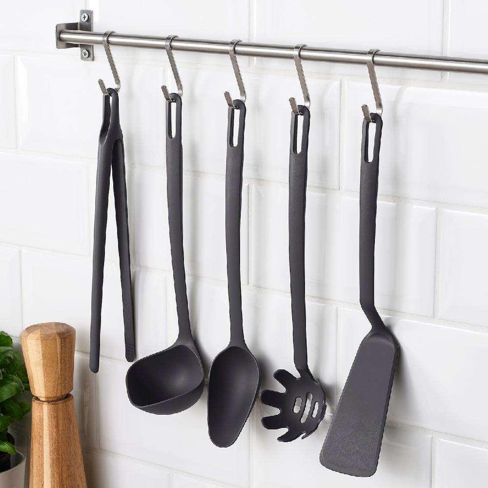 IKEA FULLÄNDAD Utensili Da Cucina 5 Pezzi Grigio