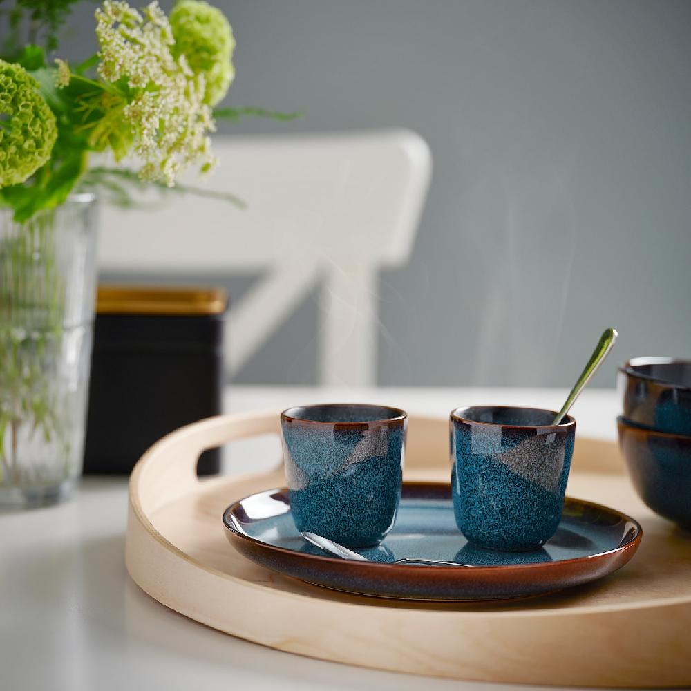IKEA GLADELIG Tazzina Da Espresso Blu 10 Cl
