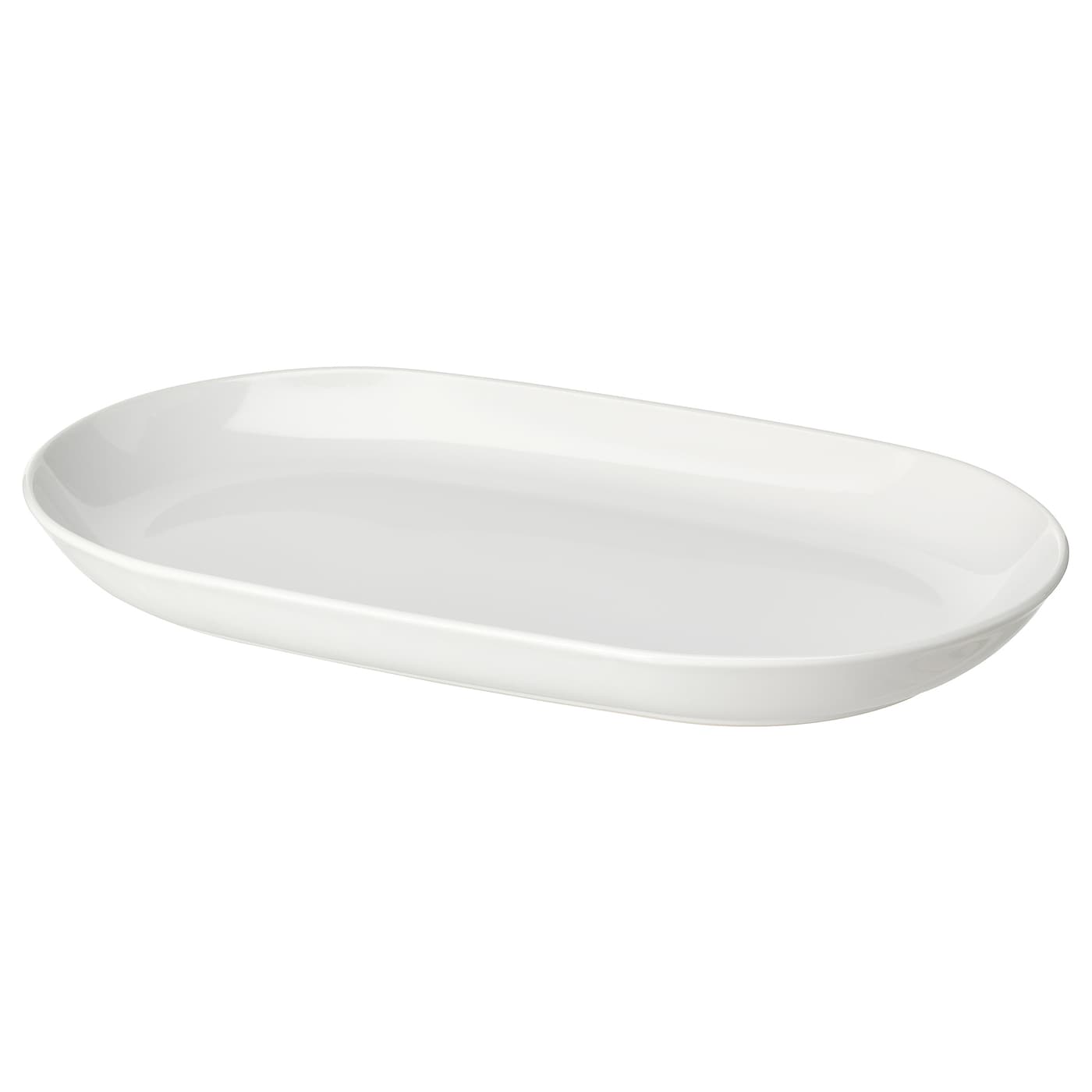 IKEA GODMIDDAG Piatto da portata bianco 32x18 cm