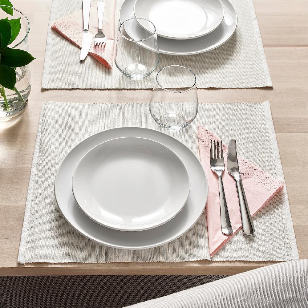 IKEA GODMIDDAG Servizio 18 Pezzi Bianco
