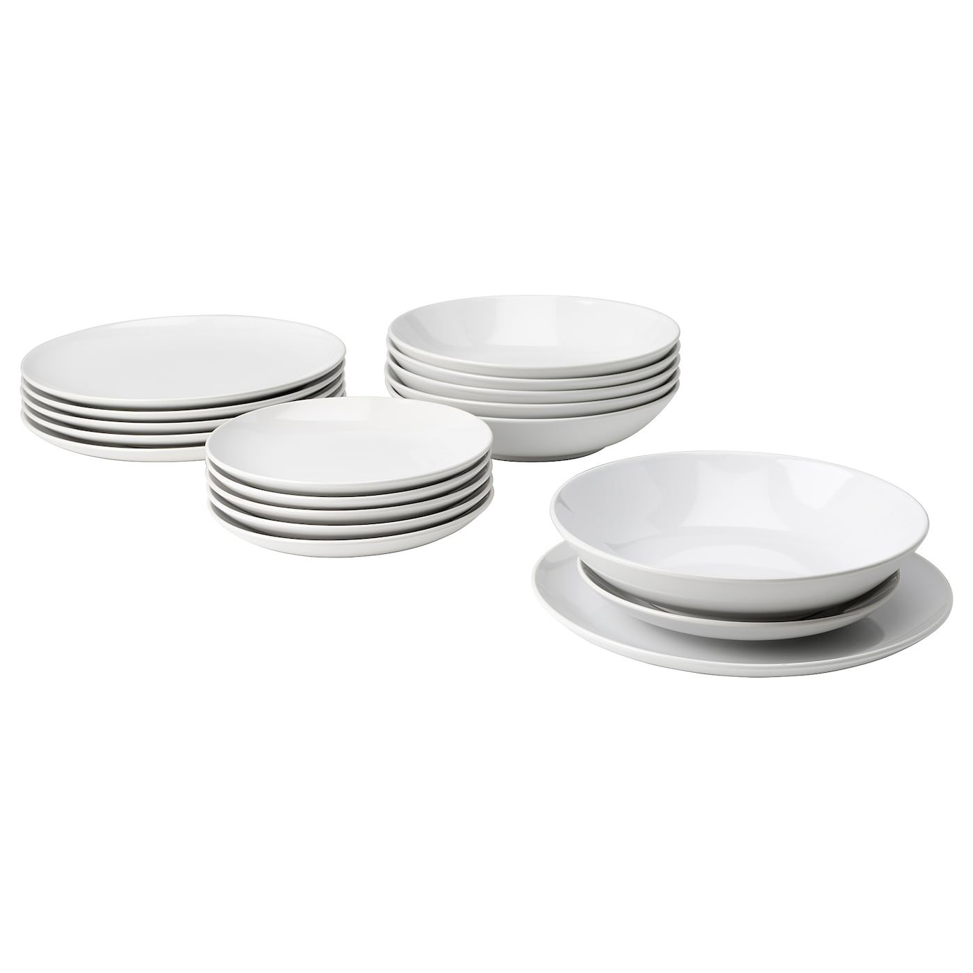 IKEA GODMIDDAG Servizio 18 pezzi bianco