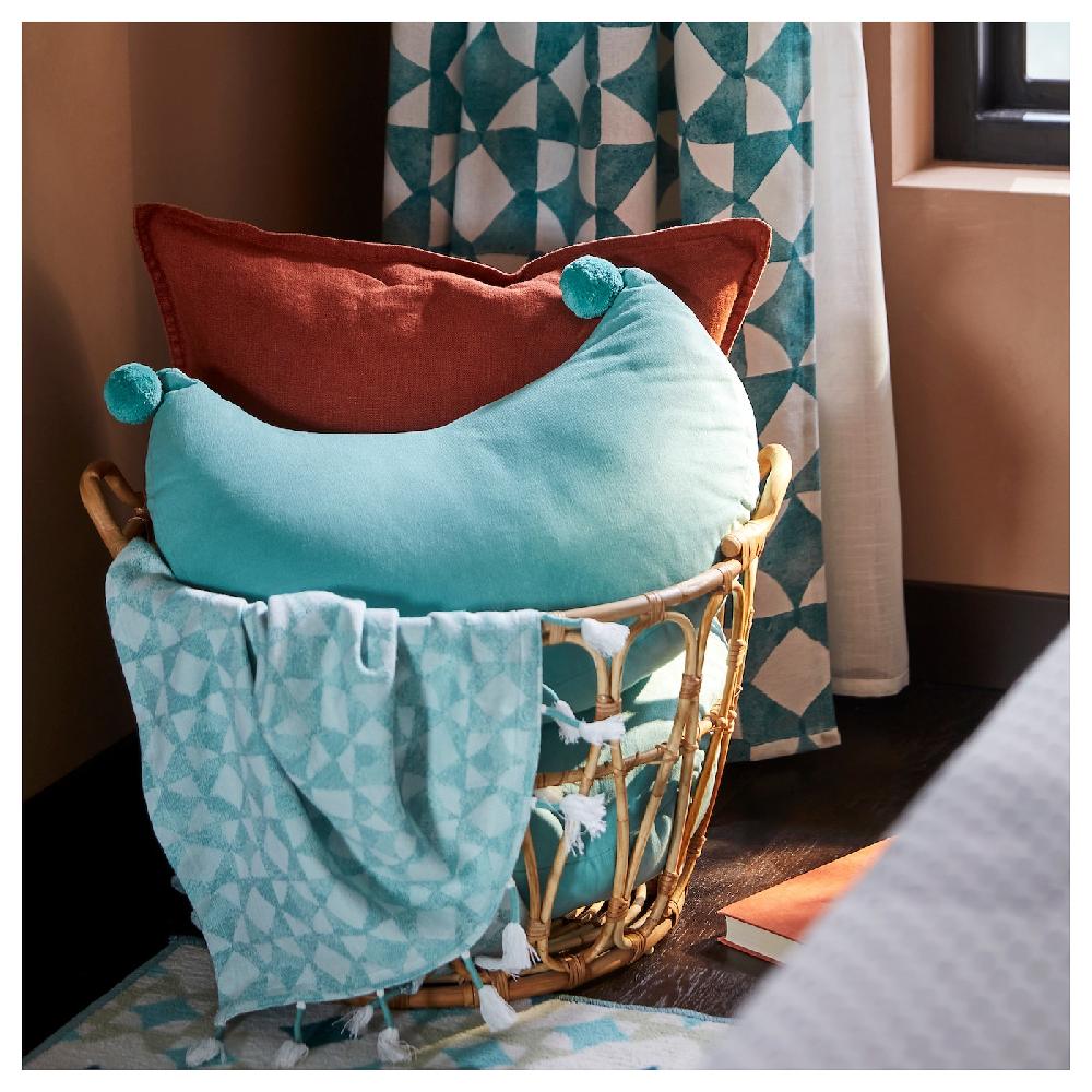 IKEA GOKVÄLLÅ Cuscino Blu 45x34x8 Cm