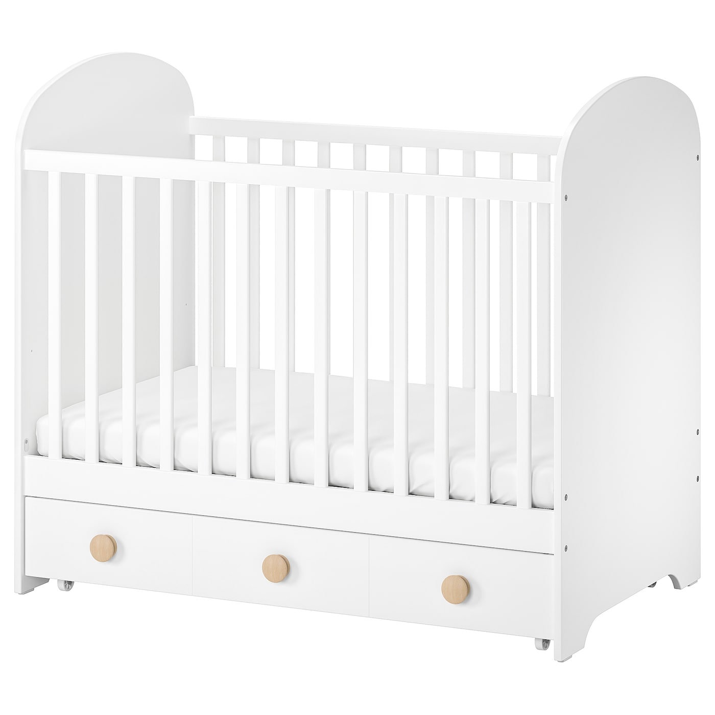IKEA GONATT Lettino con cassetto bianco 60x120 cm