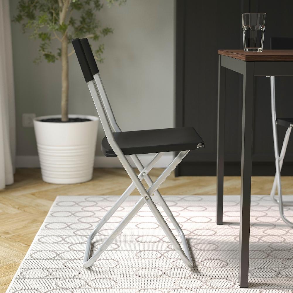 IKEA GUNDE Sedia Pieghevole Nero