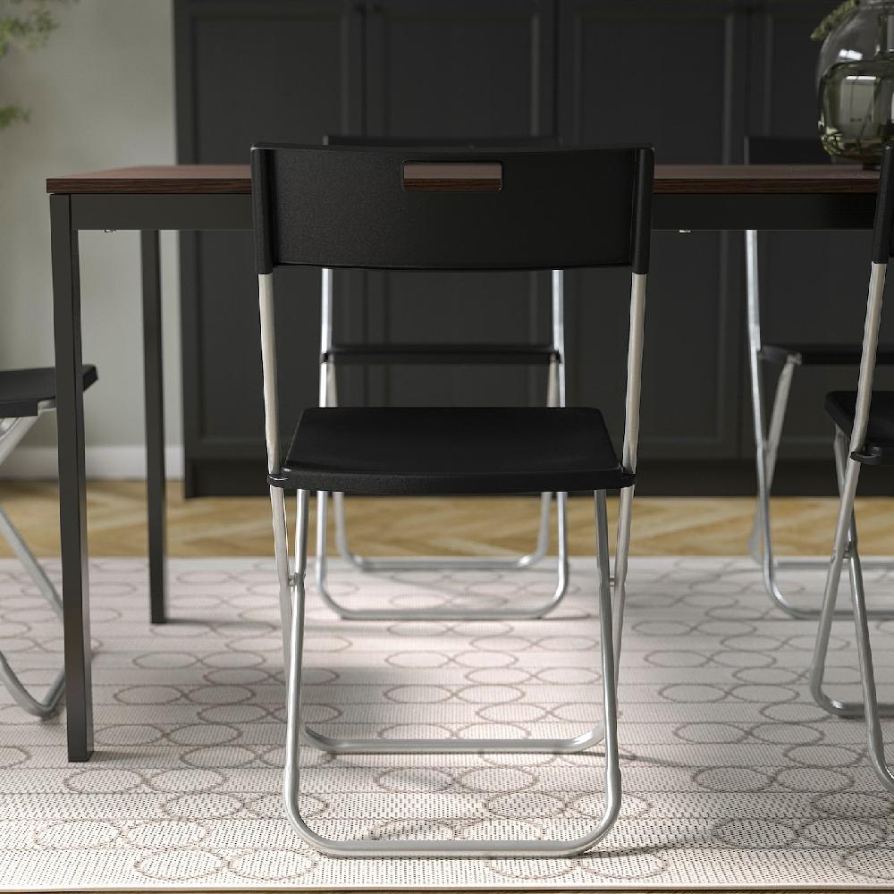 IKEA GUNDE Sedia Pieghevole Nero