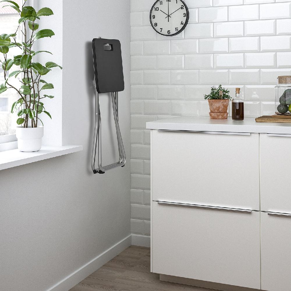 IKEA GUNDE Sgabello Pieghevole Nero