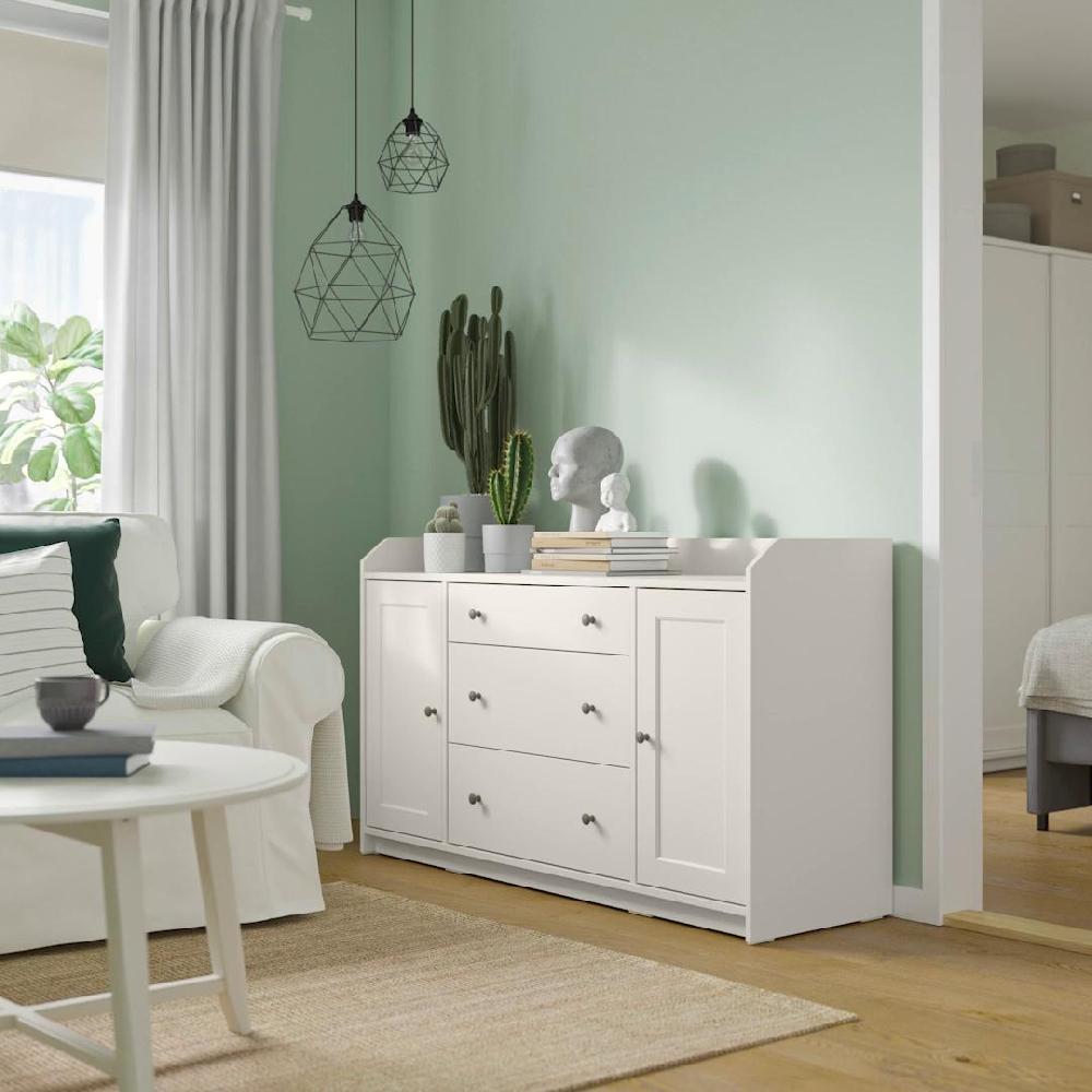 IKEA HAUGA Buffet Bianco 140x84 Cm