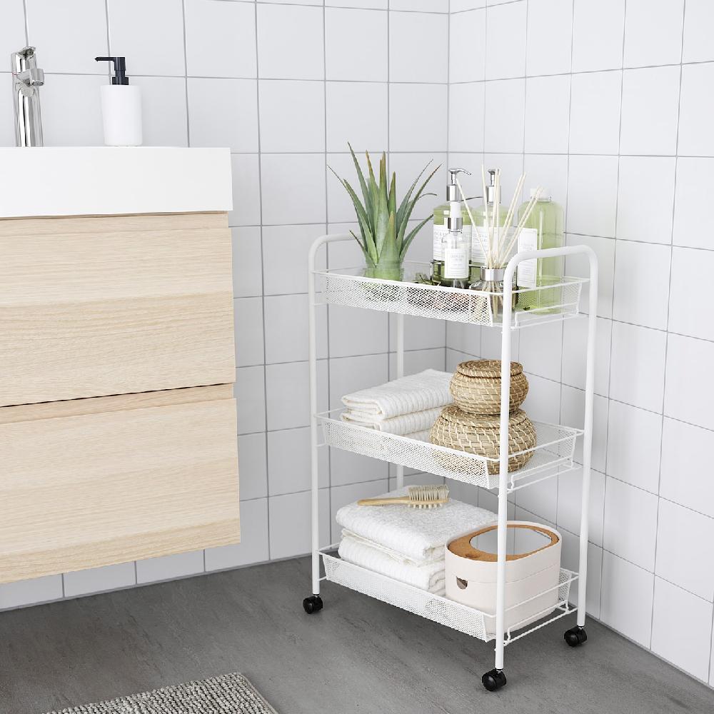 IKEA HORNAVAN Carrello Bianco 26x48x77 Cm