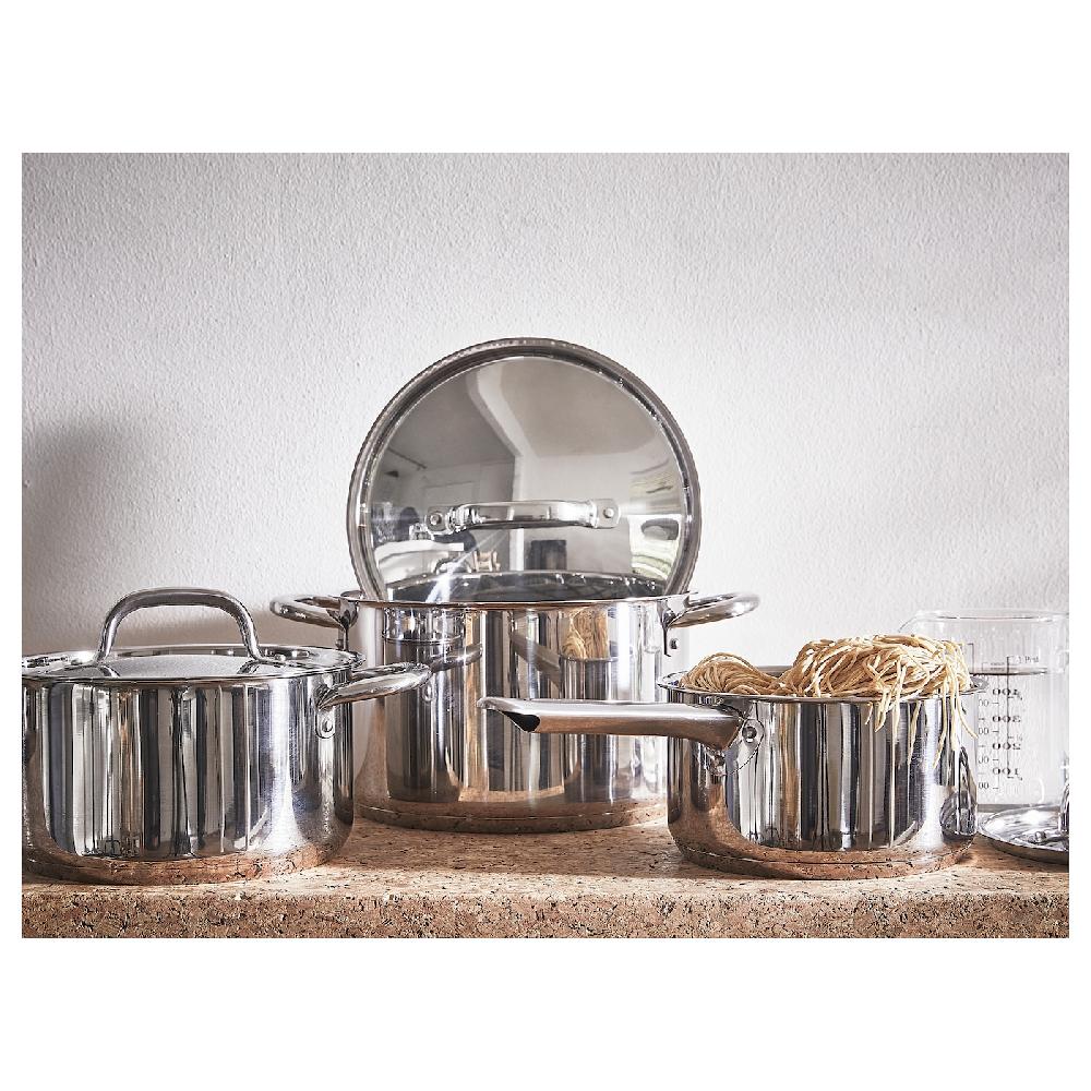 IKEA IKEA 365+ Set Di Pentole 6 Pz Inox