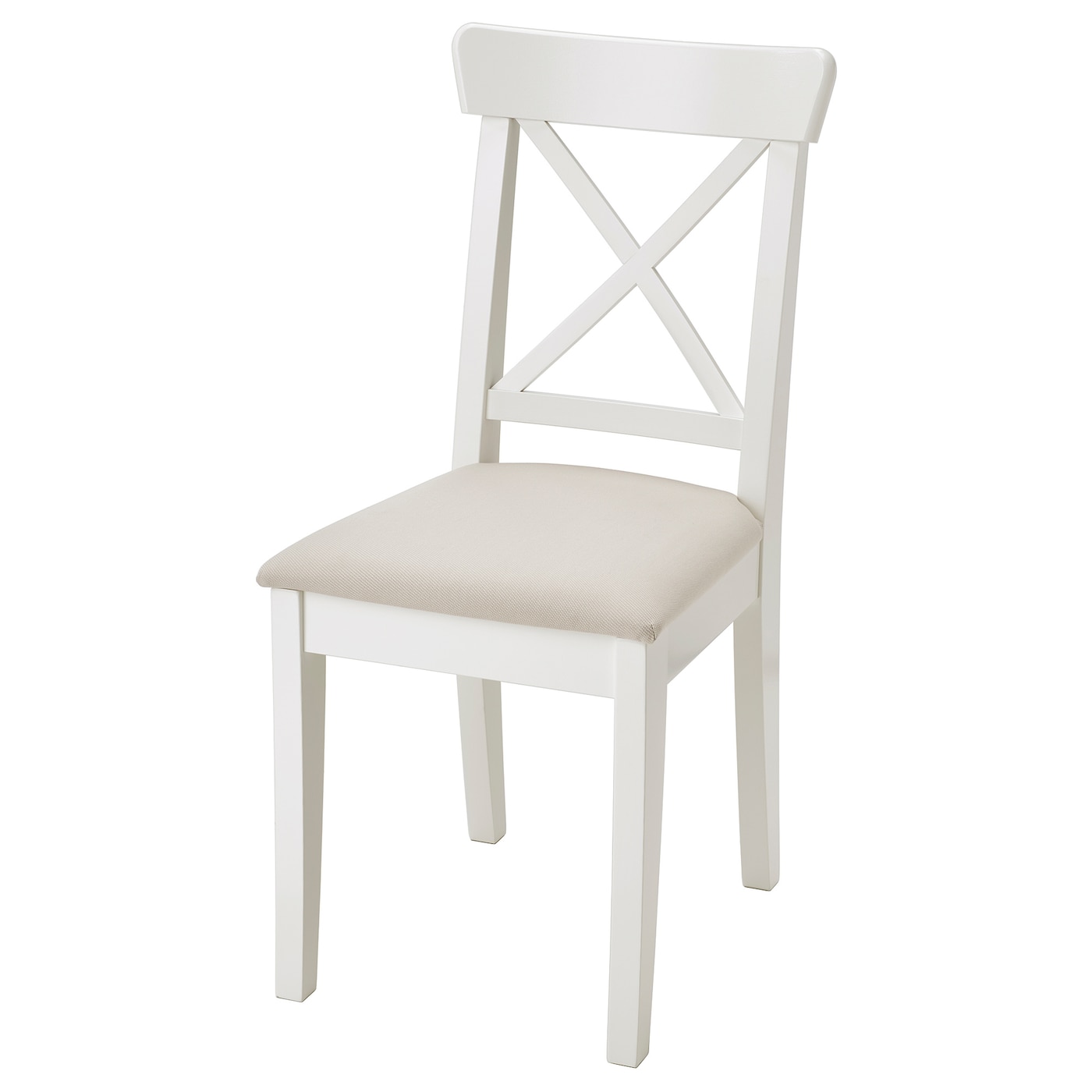 IKEA INGOLF Sedia bianco/Hallarp beige