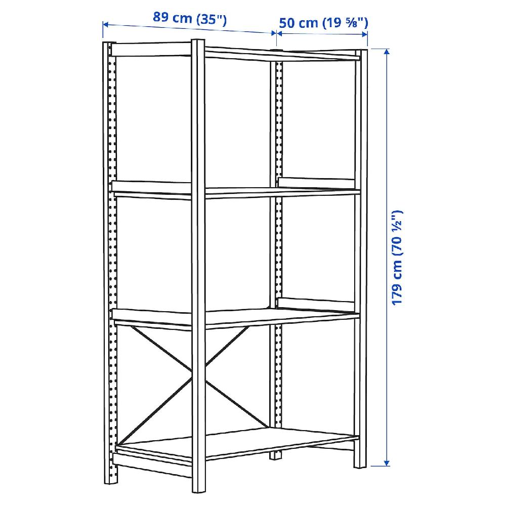 IKEA IVAR 1 Sezione/ripiani Pino 89x50x179 Cm