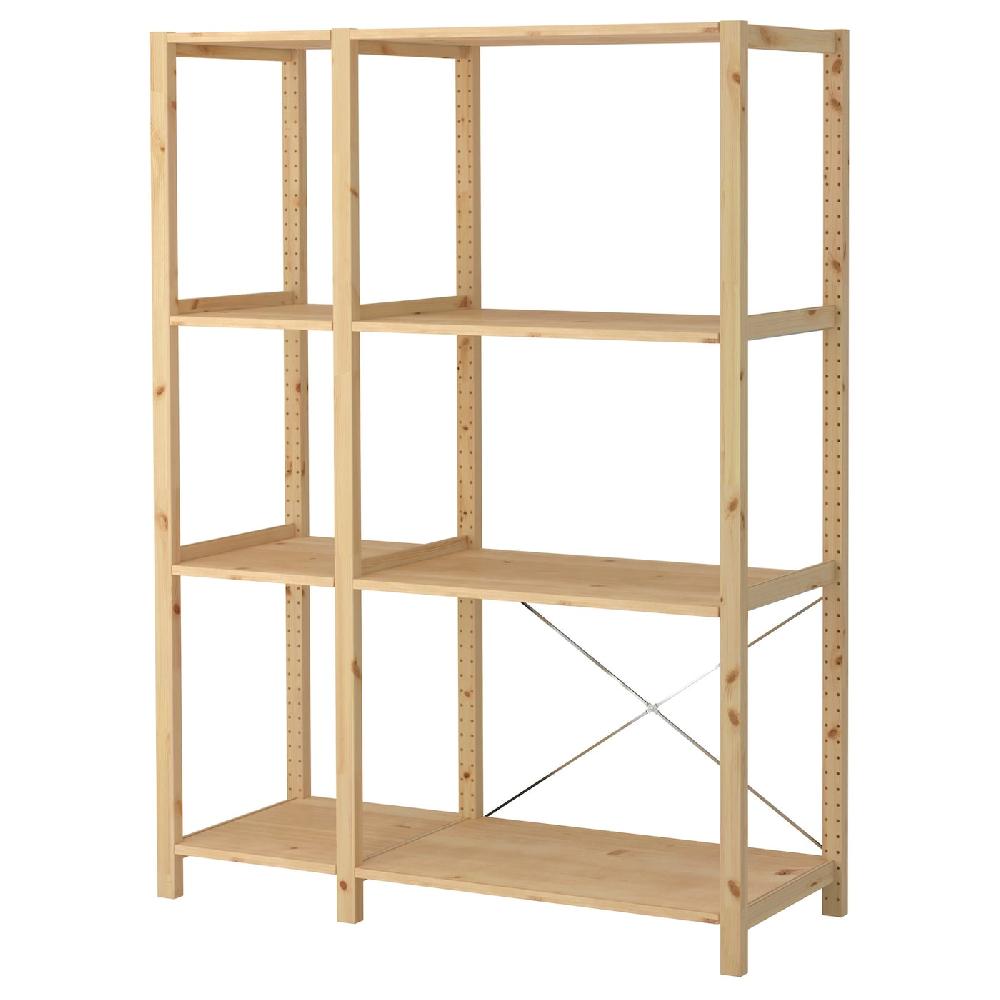 IKEA IVAR 2 sezioni/ripiani pino 134x50x179 cm