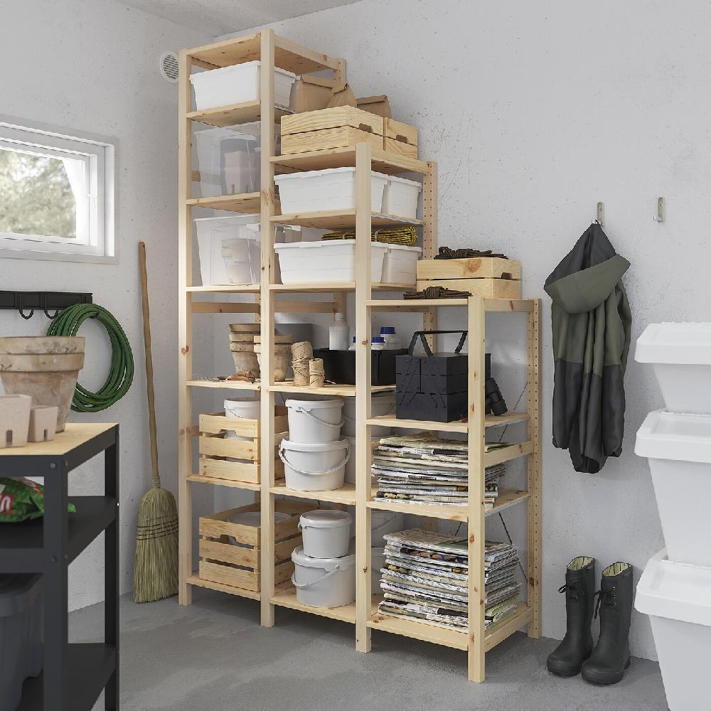 IKEA IVAR 3 Sezioni/ripiani Pino 139x50x124-226 Cm