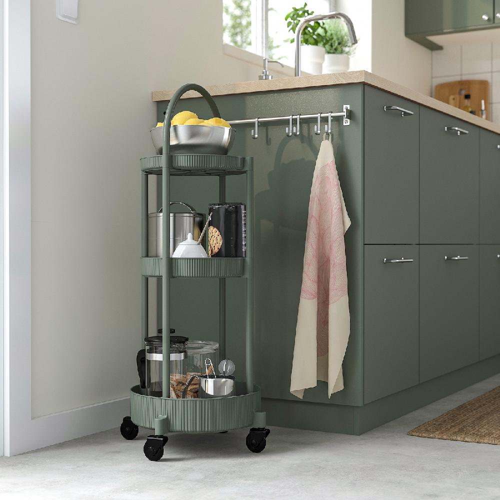 IKEA JUTTERSBO Carrello Grigio-verde 36x36 Cm