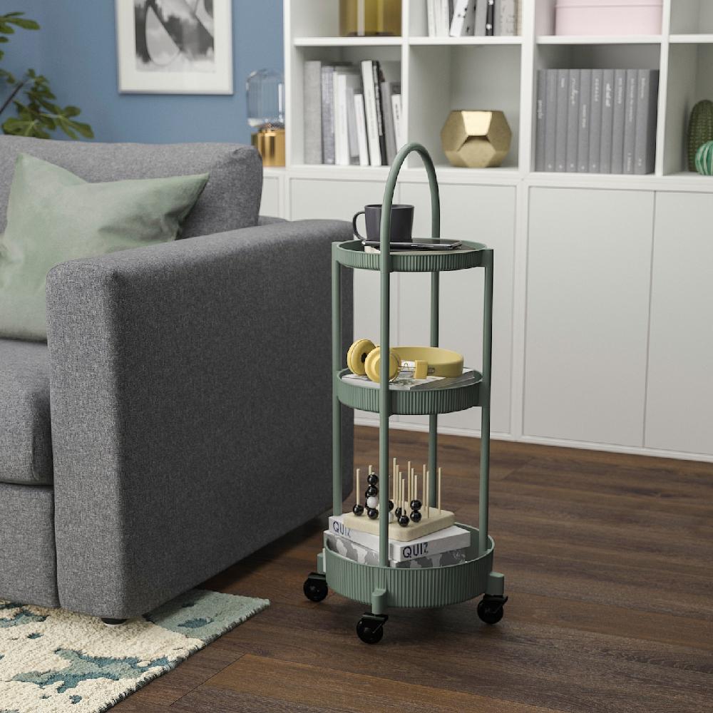IKEA JUTTERSBO Carrello Grigio-verde 36x36 Cm