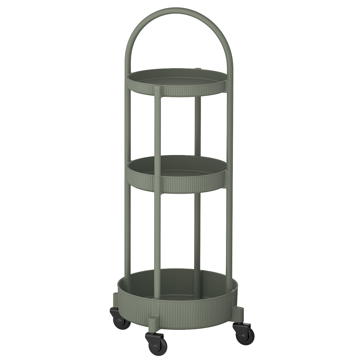 IKEA JUTTERSBO Carrello grigio-verde 36x36 cm