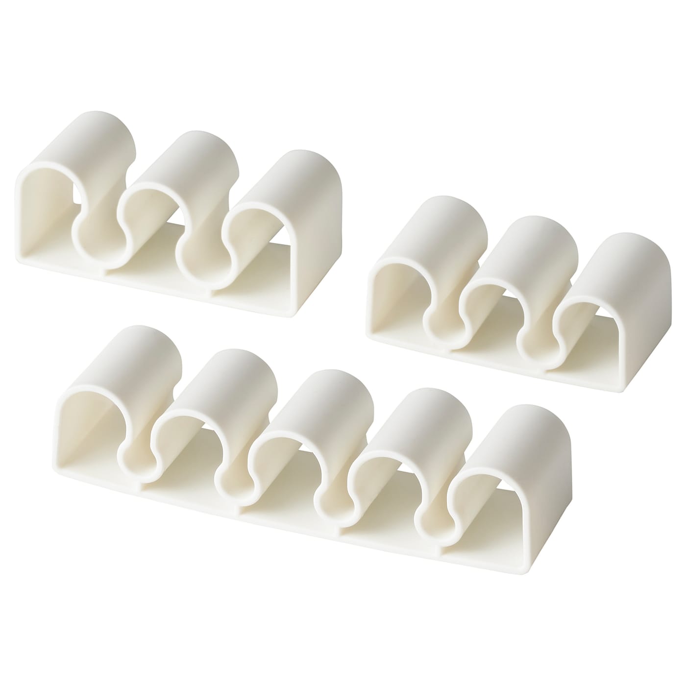 IKEA KALKSTUFF Set Di 3 Supporti Per Cavi Bianco