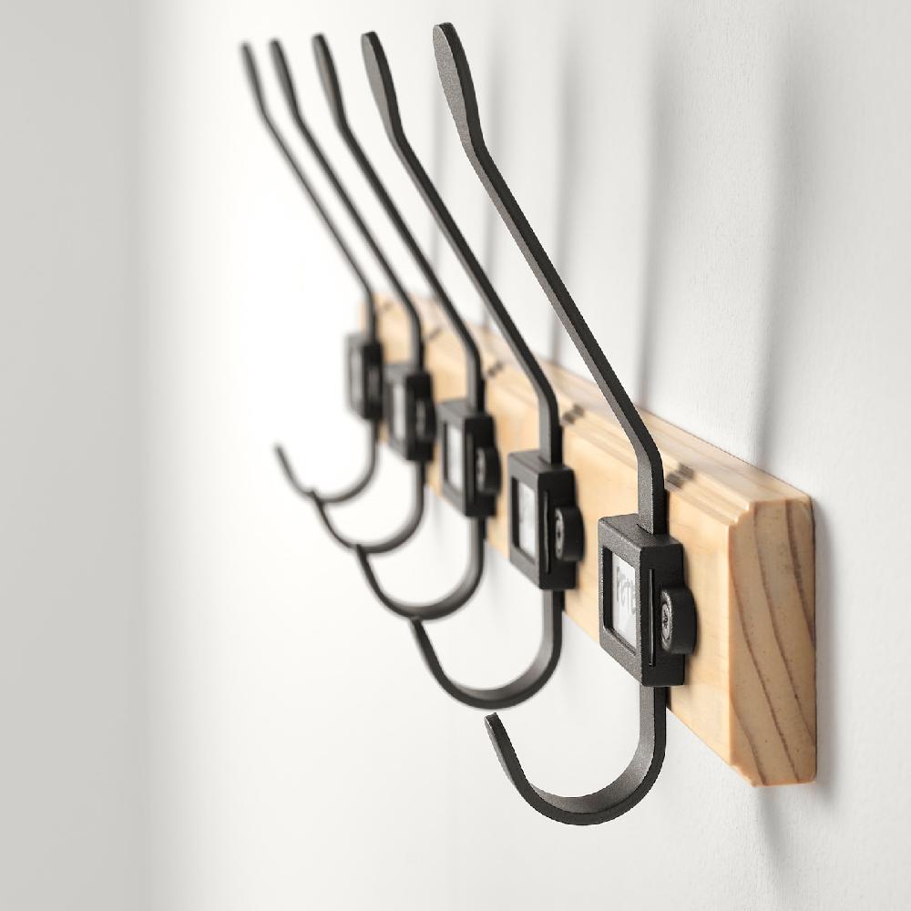 IKEA KARTOTEK Attaccapanni A 5 Ganci Pino/grigio