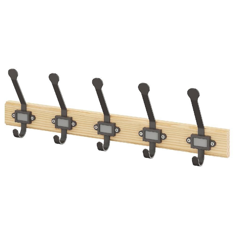 IKEA KARTOTEK Attaccapanni a 5 ganci pino/grigio