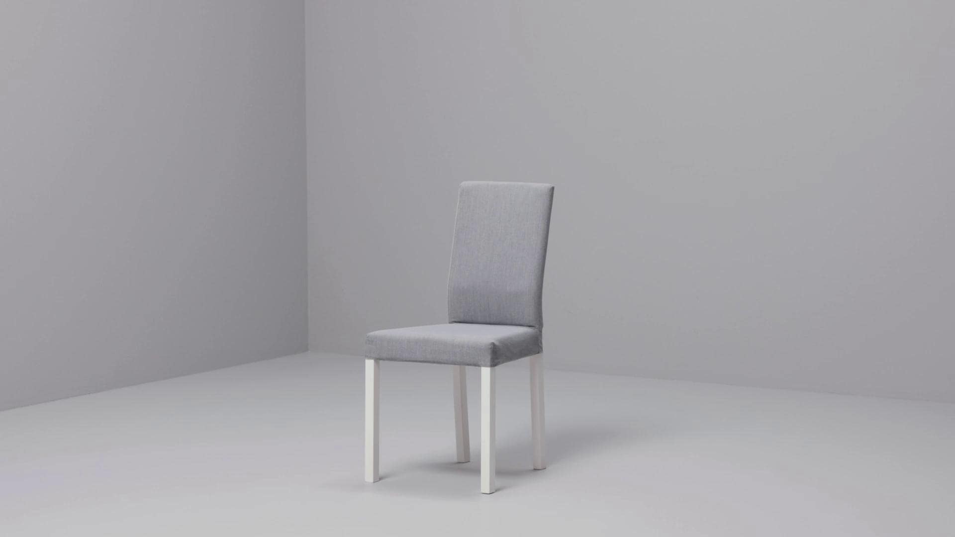 IKEA KÄTTIL Sedia Bianco/Knisa Grigio Chiaro
