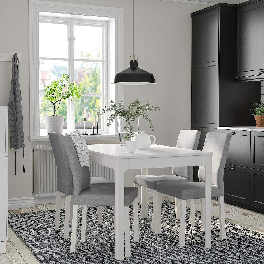 IKEA KÄTTIL Sedia Bianco/Knisa Grigio Chiaro