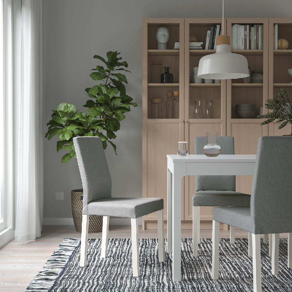 IKEA KÄTTIL Sedia Bianco/Knisa Grigio Chiaro