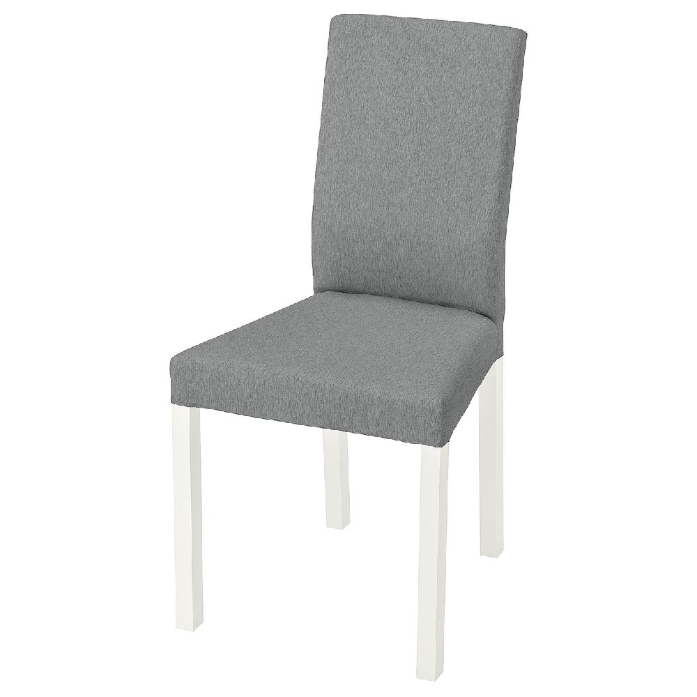 IKEA KÄTTIL Sedia bianco/Knisa grigio chiaro