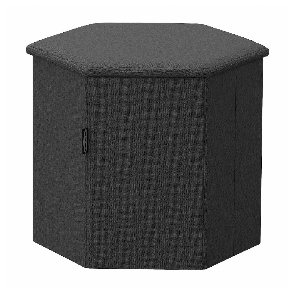 IKEA KJUGE Pouf con contenitore Knisa grigio scuro