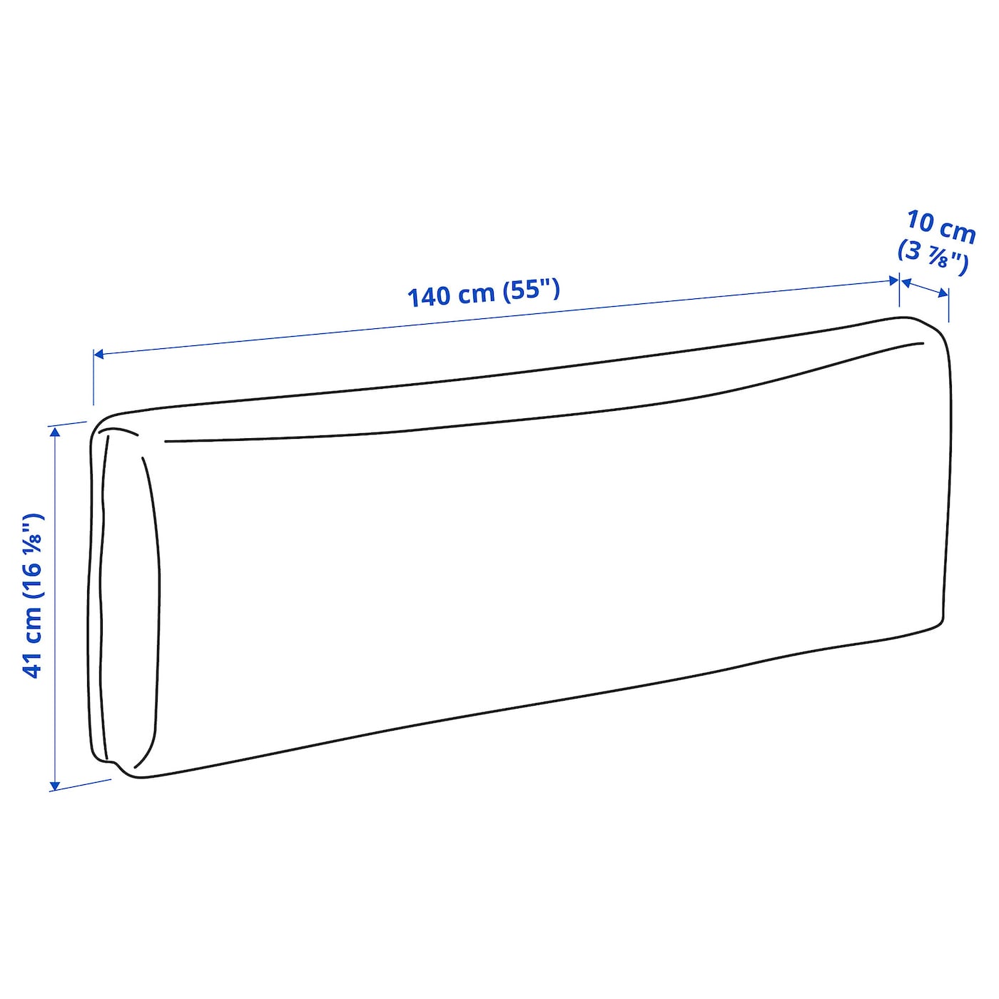 IKEA KLAGSHAMN Cuscino Schienale Faringe Corallo