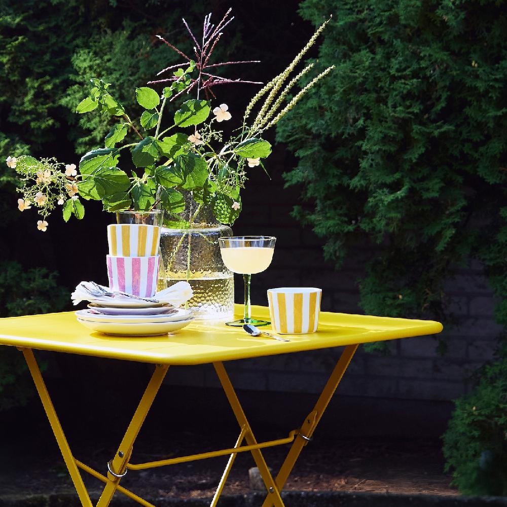 IKEA KLIPPAKLEJA Tazza Fantasia/giallo Rosa 24 Cl