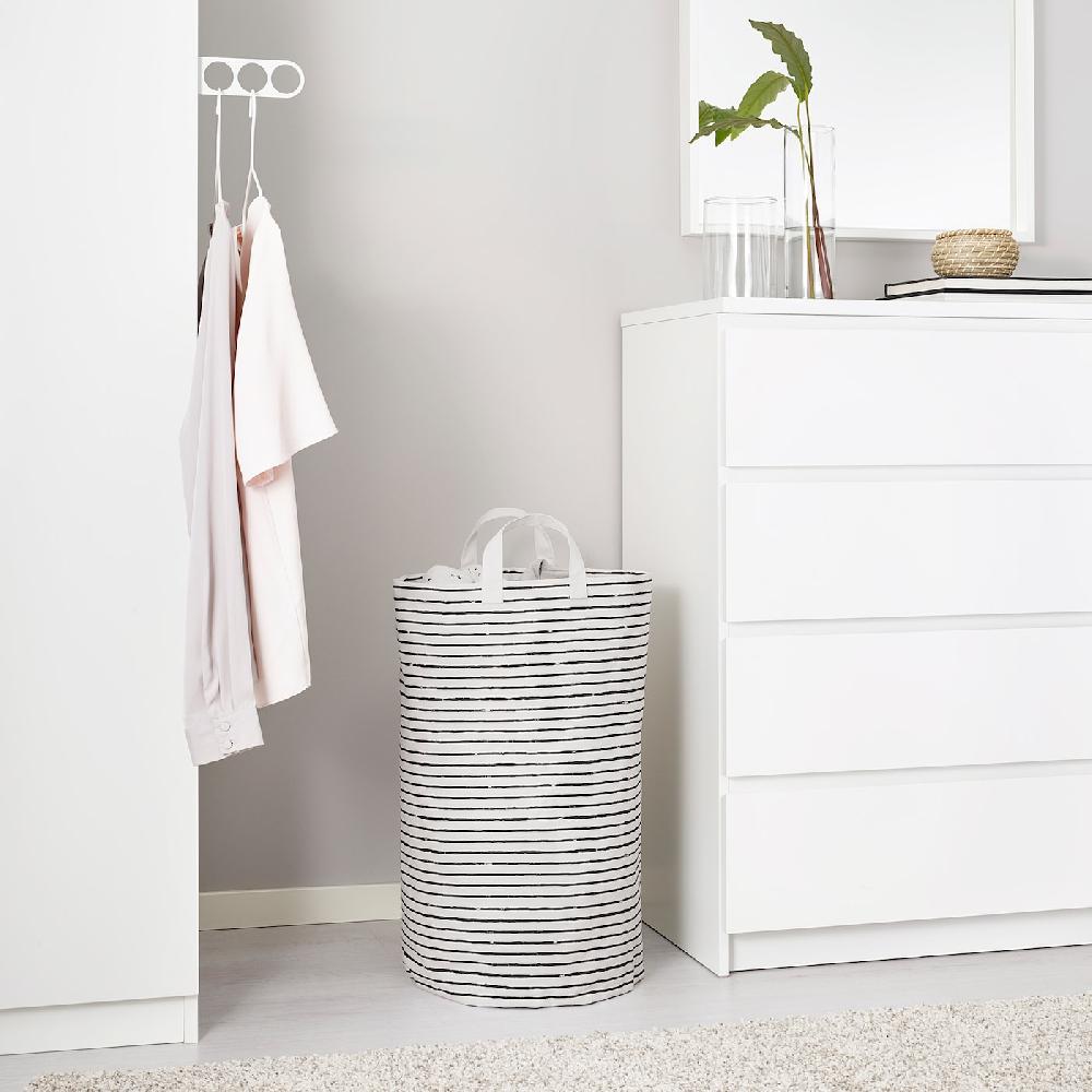 IKEA KLUNKA Sacco Per Il Bucato Bianco/nero 60 L