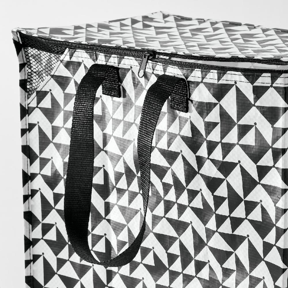 IKEA KNALLA Borsa Nero/bianco 40x25x47 Cm/47 L