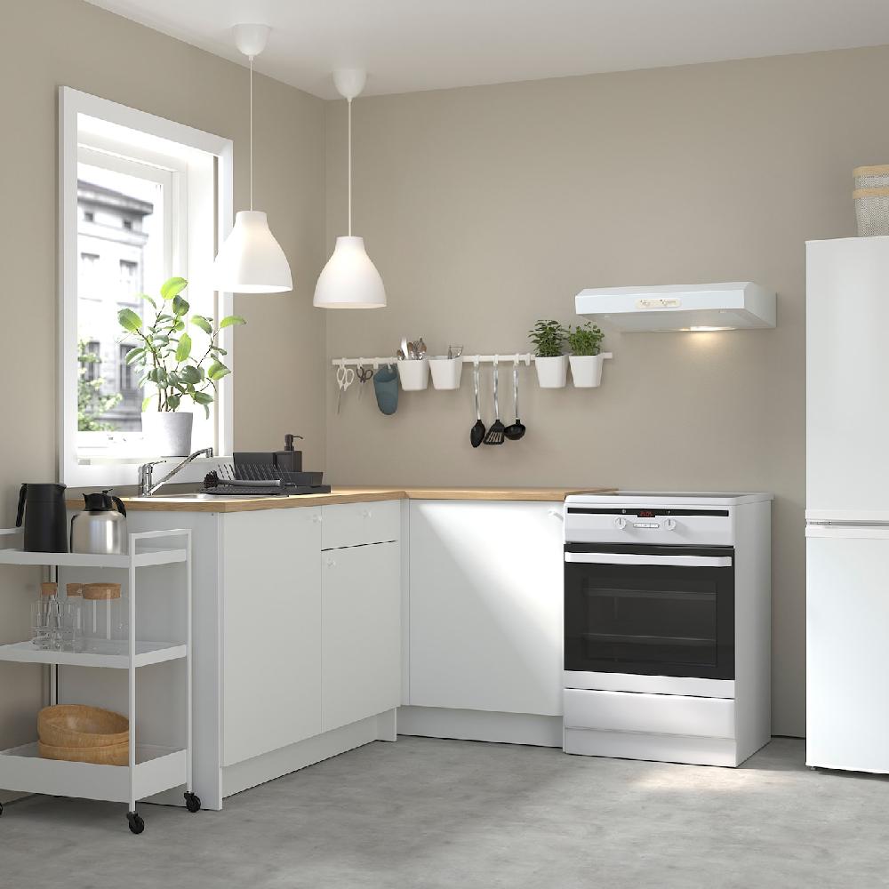 IKEA KNOXHULT Cucina Angolare Bianco 183x122x91 Cm