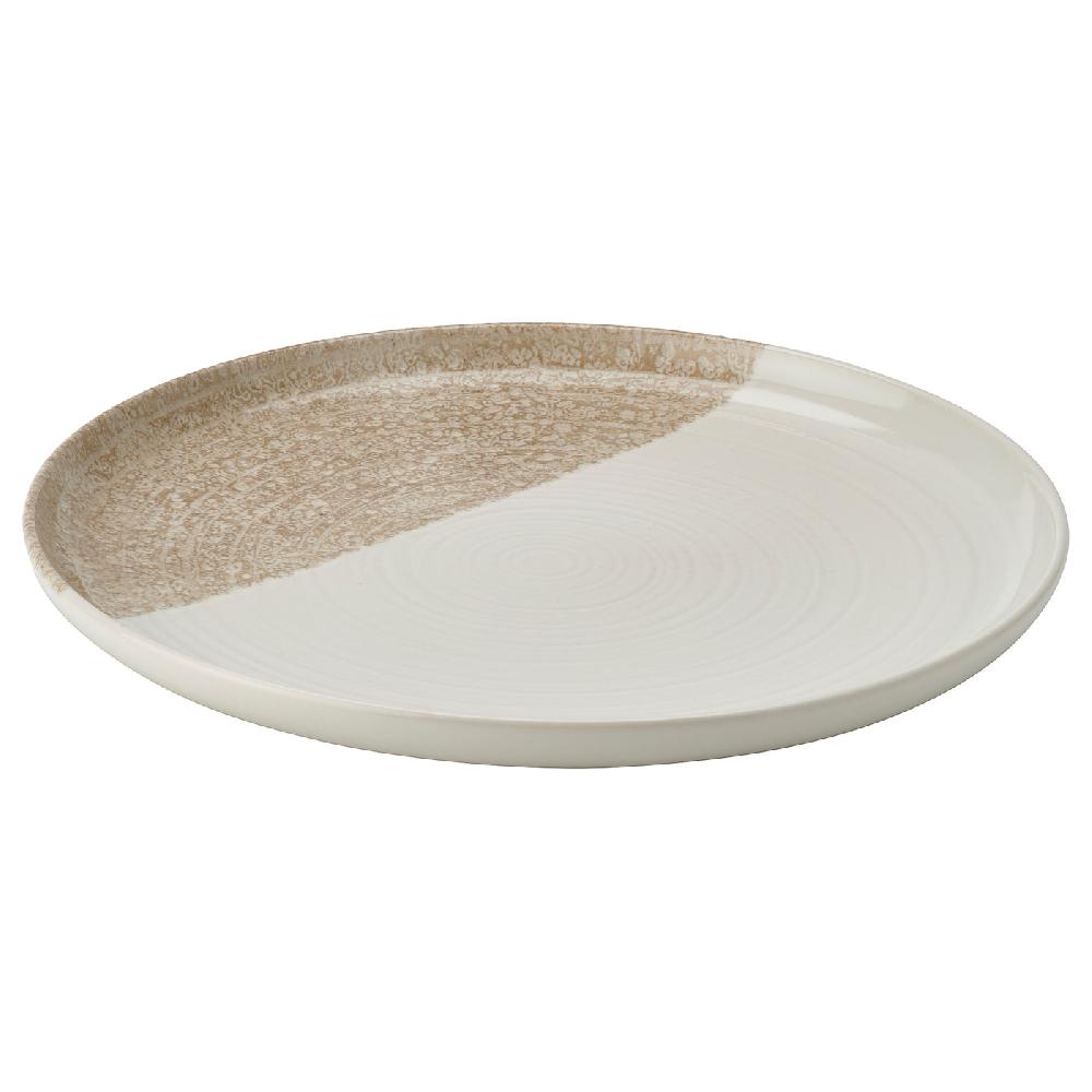 IKEA KRUSTISTEL Piatto fantasia/beige chiaro 25 cm