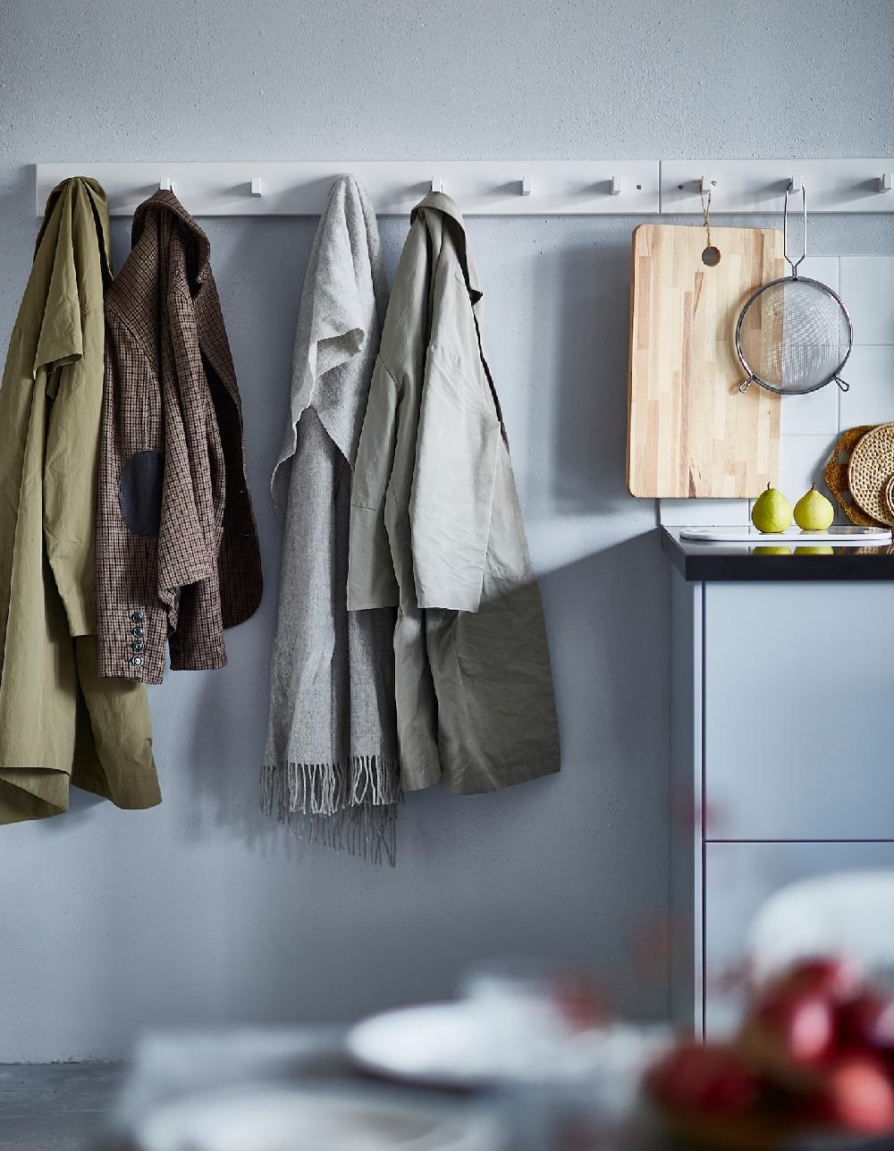 IKEA KUBBIS Attaccapanni A 3 Ganci Bianco
